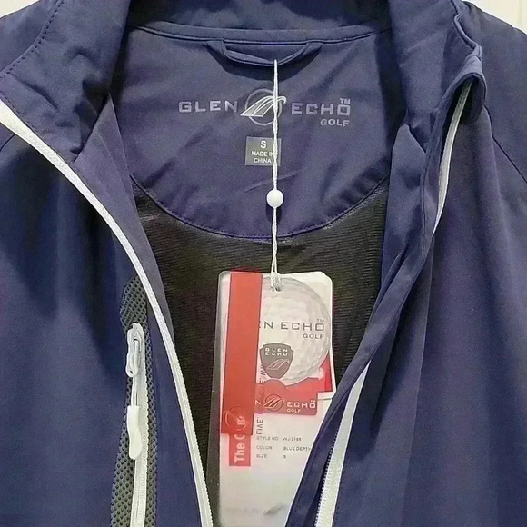 Glen Echo Golf Water Repellent Full Zip Half Sleeve Jacket Size Small - Picture 2 of 7